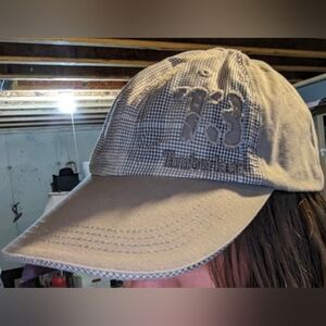 Donating Soon! Timberland Baseball Cap Grey Cotton and Leather Hat